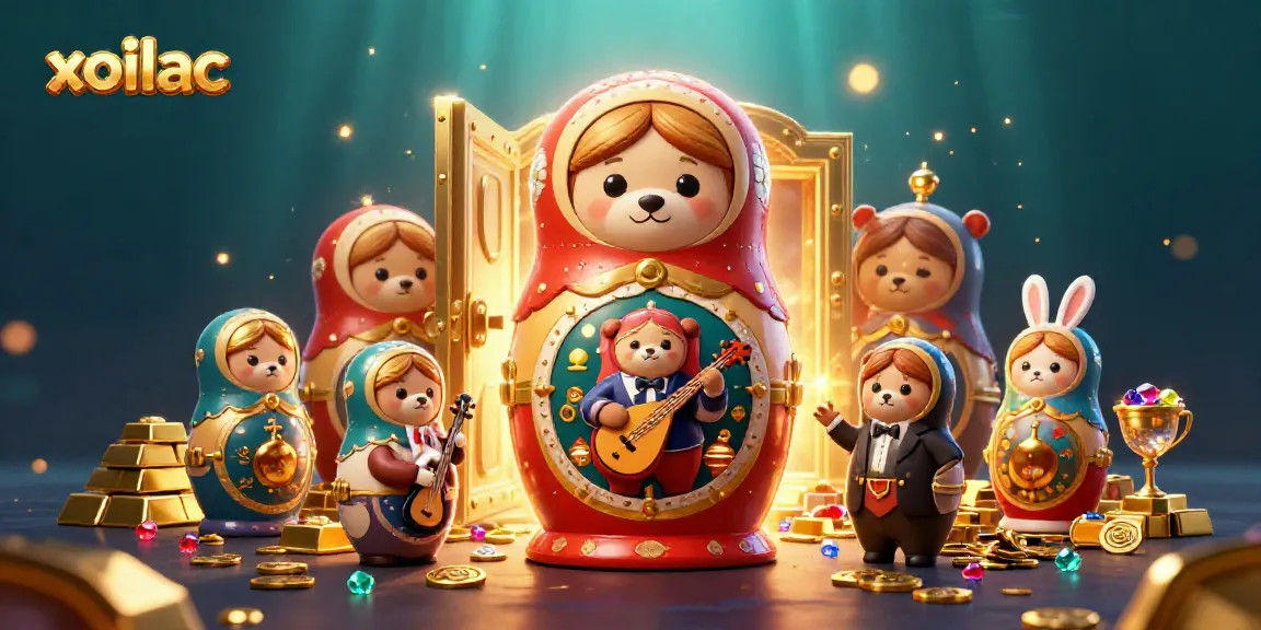 Experience excitement at Xoilac with lively 3D casino-themed characters and dazzling treasures.