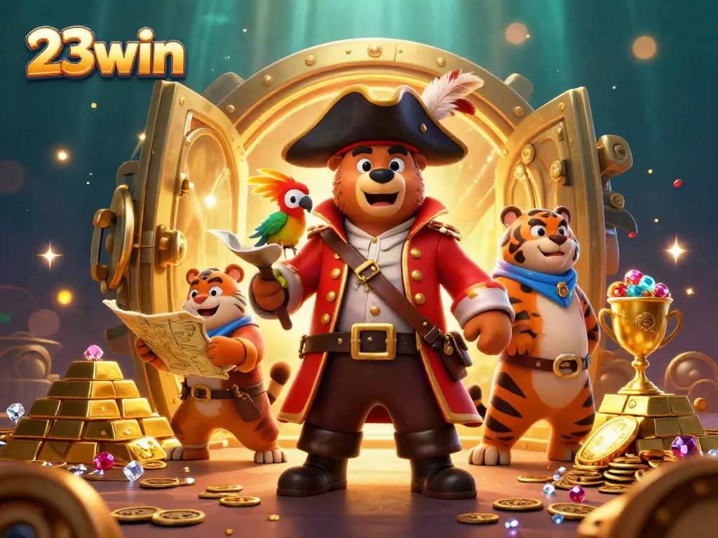Engage in thrilling gaming at 23win with a vibrant pirate-themed casino adventure.