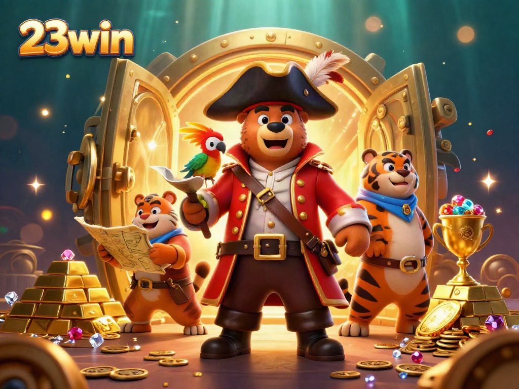 Engage in thrilling gaming at 23win with a vibrant pirate-themed casino adventure.