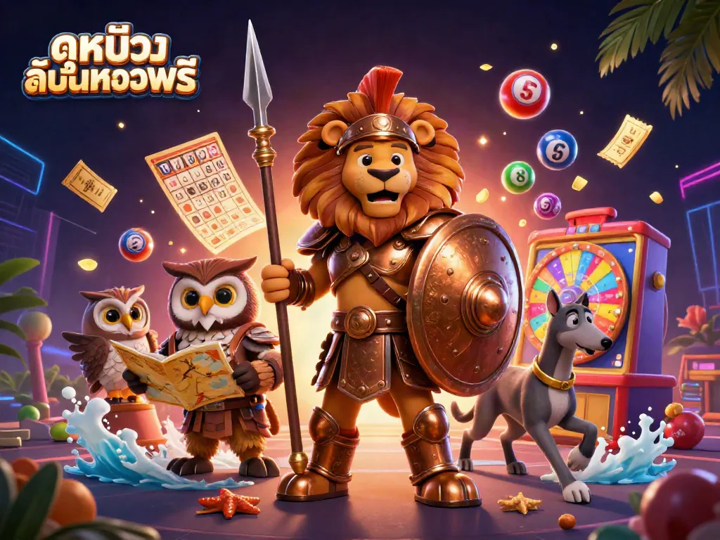 Experience ดูหนังออนไลน์ฟรี as a dynamic online movie platform with vibrant gambling elements and engaging characters.