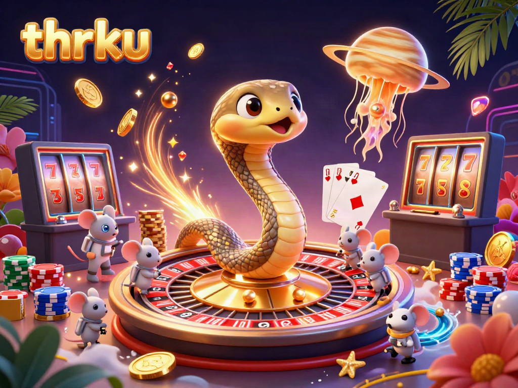 Bet on thrilling cosmic games featuring thr ku with a colorful celestial theme and dynamic casino elements.