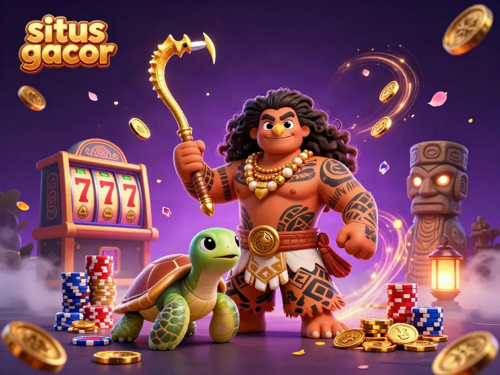 Experience thrilling wins at situs gacor with immersive slots, colorful poker chips, and animated treasures.
