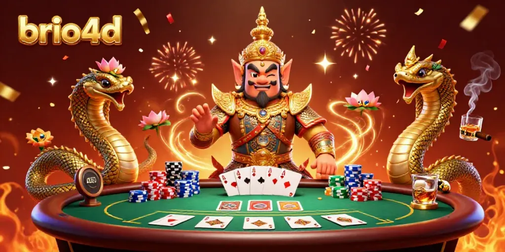 Engage with brio4d as the vibrant guardian showcases thrilling poker excitement with elegant decorations.