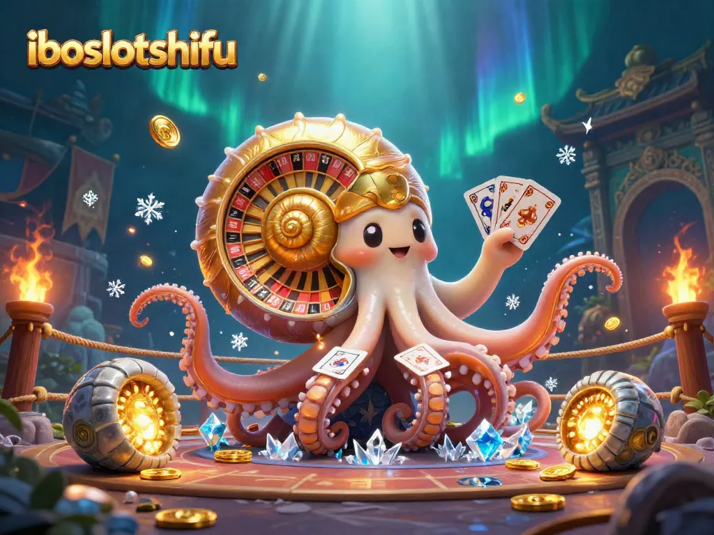 Experience the excitement with iboslotshifu, featuring dazzling 3D casino elements in an underwater scene.