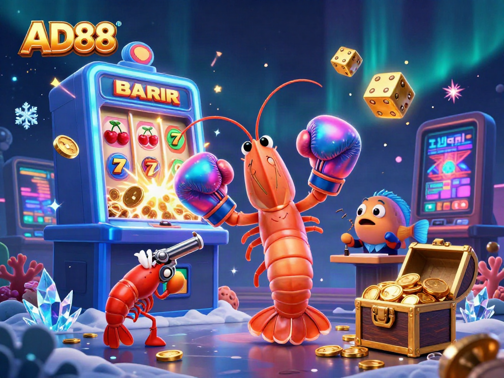 Experience exhilarating slots at AD88 with vibrant gaming scene bursting full of energy.